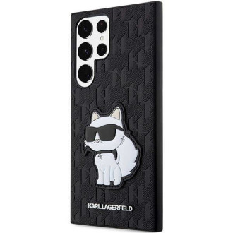 Karl Lagerfeld KLHCS23LSAKLHCPK S23 Ultra S918 pevné pouzdro černo/černé Saffiano Monogram Choupette