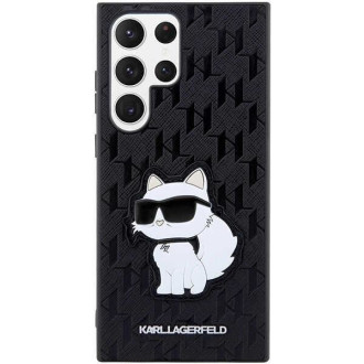Karl Lagerfeld KLHCS23LSAKLHCPK S23 Ultra S918 pevné pouzdro černo/černé Saffiano Monogram Choupette