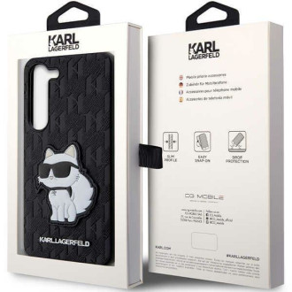 Karl Lagerfeld KLHCS23MSAKLHCPK S23+ S916 pevné pouzdro černo/černé Saffiano Monogram Choupette