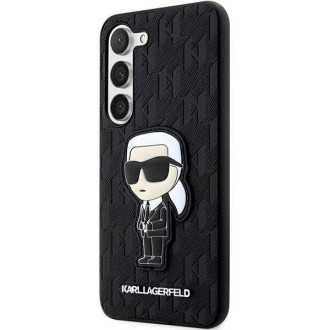 Karl Lagerfeld KLHCS23MSAKLHKPK S23+ S916 pevné pouzdro černá/černá Saffiano Monogram Ikonik