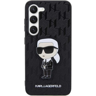 Karl Lagerfeld KLHCS23MSAKLHKPK S23+ S916 pevné pouzdro černá/černá Saffiano Monogram Ikonik