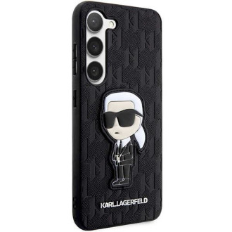 Karl Lagerfeld KLHCS23MSAKLHKPK S23+ S916 pevné pouzdro černá/černá Saffiano Monogram Ikonik