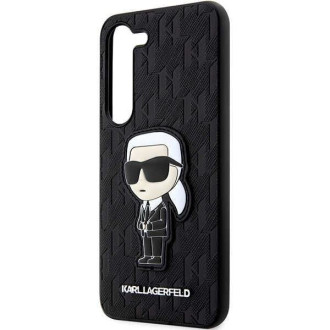 Karl Lagerfeld KLHCS23MSAKLHKPK S23+ S916 pevné pouzdro černá/černá Saffiano Monogram Ikonik
