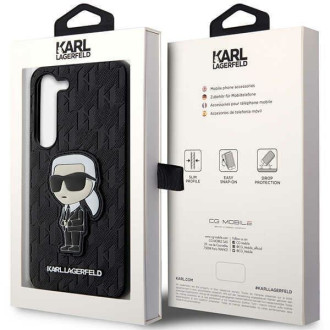 Karl Lagerfeld KLHCS23MSAKLHKPK S23+ S916 pevné pouzdro černá/černá Saffiano Monogram Ikonik