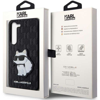 Karl Lagerfeld KLHCS23SSAKLHCPK S23 S911 pevné pouzdro černo/černé Saffiano Monogram Choupette