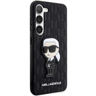 Karl Lagerfeld KLHCS23SSAKLHKPK S23 S911 pevné pouzdro černo/černé Saffiano Monogram Ikonik
