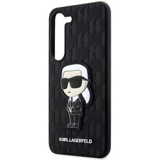 Karl Lagerfeld KLHCS23SSAKLHKPK S23 S911 pevné pouzdro černo/černé Saffiano Monogram Ikonik