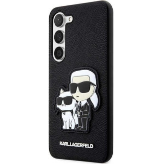 Karl Lagerfeld KLHCS23SSANKCPK S23 S911 pevné pouzdro černo/černé Saffiano Karl &amp; Choupette