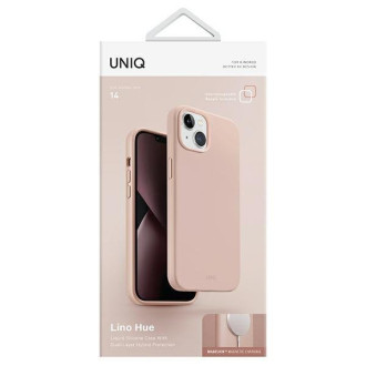 Uniq pouzdro Lino Hue iPhone 14 6.1&quot; Magclick Charging pink/blush pink