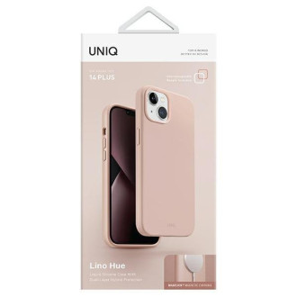 Uniq pouzdro Lino Hue iPhone 14 Plus 6,7&quot; Magclick Charging pink/blush pink