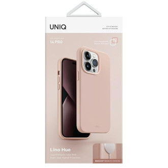 Uniq pouzdro Lino Hue iPhone 14 Pro 6.1&quot; Magclick Charging pink/blush pink