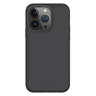 Uniq pouzdro Lino Hue iPhone 14 Pro 6.1&quot; Magclick Charging šedá/uhlově šedá