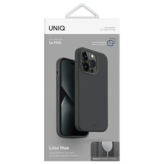 Uniq pouzdro Lino Hue iPhone 14 Pro 6.1&quot; Magclick Charging šedá/uhlově šedá