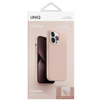 Uniq pouzdro Lino Hue iPhone 14 Pro Max 6.7&quot; Magclick Charging pink/blush pink