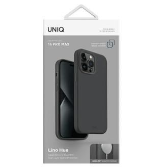 Uniq pouzdro Lino Hue iPhone 14 Pro Max 6,7&quot; Magclick Charging šedá/uhlově šedá