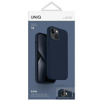 Uniq pouzdro Lino iPhone 14 6.1&quot; modrá/mořská modrá