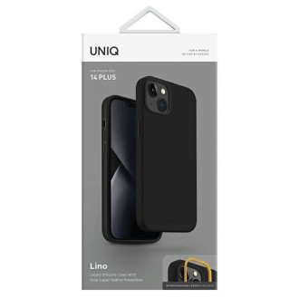 Uniq pouzdro Lino iPhone 14 Plus 6,7&quot; černá/půlnoční černá