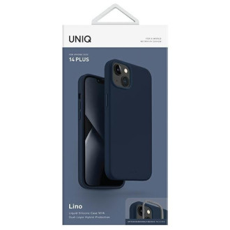 Uniq pouzdro Lino iPhone 14 Plus 6,7&quot; modrá/mořská modrá