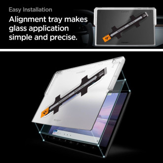 Tvrzené sklo Spigen GLAS.TR &quot;EZ FIT&quot; TESLA MODEL X 2022 / MODEL S 2021 ČERNÁ