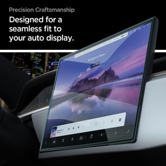 Tvrzené sklo Spigen GLAS.TR &quot;EZ FIT&quot; TESLA MODEL X 2022 / MODEL S 2021 ČERNÁ