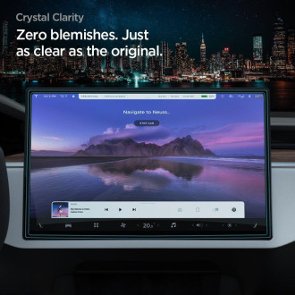 Tvrzené sklo Spigen GLAS.TR &quot;EZ FIT&quot; TESLA MODEL X 2022 / MODEL S 2021 ČERNÁ