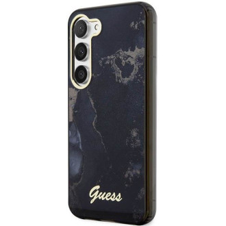 Guess GUHCS23MHTMRSK S23+ S916 černo/černé pevné pouzdro Golden Marble Collection