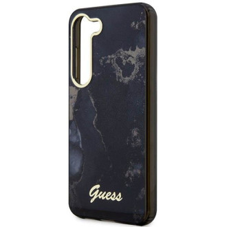 Guess GUHCS23MHTMRSK S23+ S916 černo/černé pevné pouzdro Golden Marble Collection