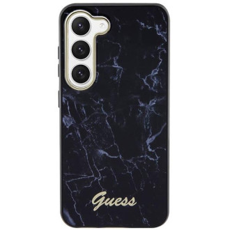 Guess GUHCS23MPCUMAK S23 +S916 černo/černé pevné pouzdro Marble