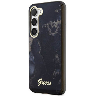 Guess GUHCS23SHTMRSK S23 S911 černo/černé pevné pouzdro Golden Marble Collection