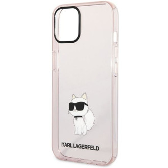 Karl Lagerfeld KLHCP12MHNCHTCP iPhone 12/12 Pro 6,1&quot; růžový/růžový pevný obal Ikonik Choupette