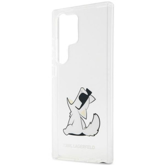 Karl Lagerfeld KLHCS23LCFNRC S23 Ultra S918 průhledné pevné pouzdro Choupette Fun