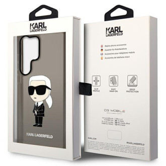 Karl Lagerfeld KLHCS23LHNIKTCK S23 Ultra S918 černo/černé pevné pouzdro Ikonik Karl Lagerfeld