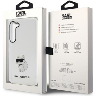 Karl Lagerfeld KLHCS23MHNCHTCT S23+ S916 průhledné pevné pouzdro Ikonik Choupette