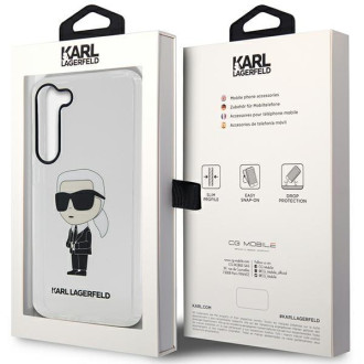 Karl Lagerfeld KLHCS23MHNIKTCT S23+ S916 průhledný pevný kufr Ikonik Karl Lagerfeld