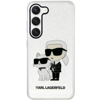 Karl Lagerfeld KLHCS23MHNKCTGT S23+ S916 transparentní pevný kufr Glitr Karl&amp;Choupette