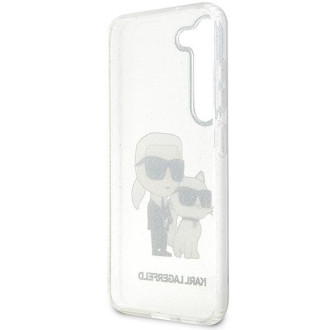 Karl Lagerfeld KLHCS23MHNKCTGT S23+ S916 transparentní pevný kufr Glitr Karl&amp;Choupette