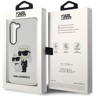 Karl Lagerfeld KLHCS23MHNKCTGT S23+ S916 transparentní pevný kufr Glitr Karl&amp;Choupette
