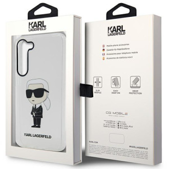Karl Lagerfeld KLHCS23SHNIKTCT S23 S911 průhledný pevný kufr Ikonik Karl Lagerfeld
