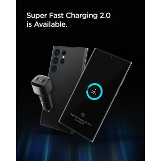 Spigen PC2200 ARCSTATION 2-PORTOVÁ AUTONABÍJEČKA PD75W ČERNÁ