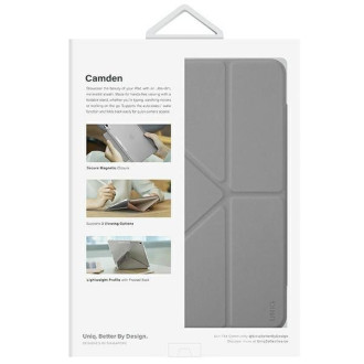 Uniq pouzdro Camden iPad 10 gen. (2022) šedá/šedá fosilní Antimikrobiální