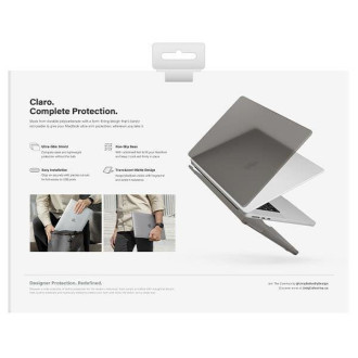 Uniq pouzdro pro Claro MacBook Air 13 (2022) grey/smoke grey