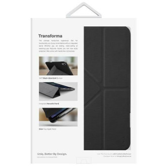 Uniq pouzdro Transforma iPad 10 gen. (2022) Antimikrobiální černá/ebenově černá