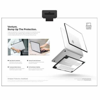 Uniq pouzdro Venture MacBook Air 13" (2018-2022) černá/půlnoční černá