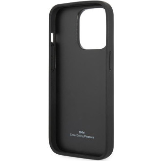 Pouzdro BMW BMHCP14L22RQDK iPhone 14 Pro 6.1&quot; černo/černé kožené prošívané