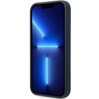 Pouzdro BMW BMHCP14LSILNA iPhone 14 Pro 6,1&quot; tmavě modrá/námořnická barva silikonové kovové logo
