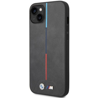 Pouzdro BMW BMHCP14M22PVTA iPhone 14 Plus 6,7&quot; šedá/šedá prošívaná tricolor