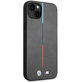 Pouzdro BMW BMHCP14M22PVTA iPhone 14 Plus 6,7&quot; šedá/šedá prošívaná tricolor