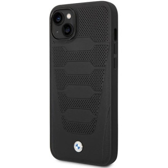 Pouzdro BMW BMHCP14S22RPSK iPhone 14 6,1&quot; černá/černá vzor kožených sedadel