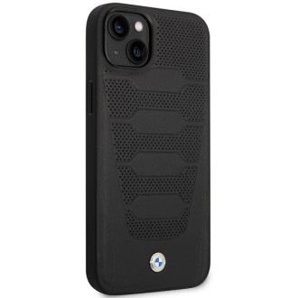 Pouzdro BMW BMHCP14S22RPSK iPhone 14 6,1&quot; černá/černá vzor kožených sedadel