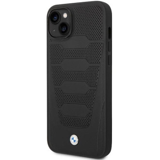 Pouzdro BMW BMHCP14S22RPSK iPhone 14 6,1&quot; černá/černá vzor kožených sedadel